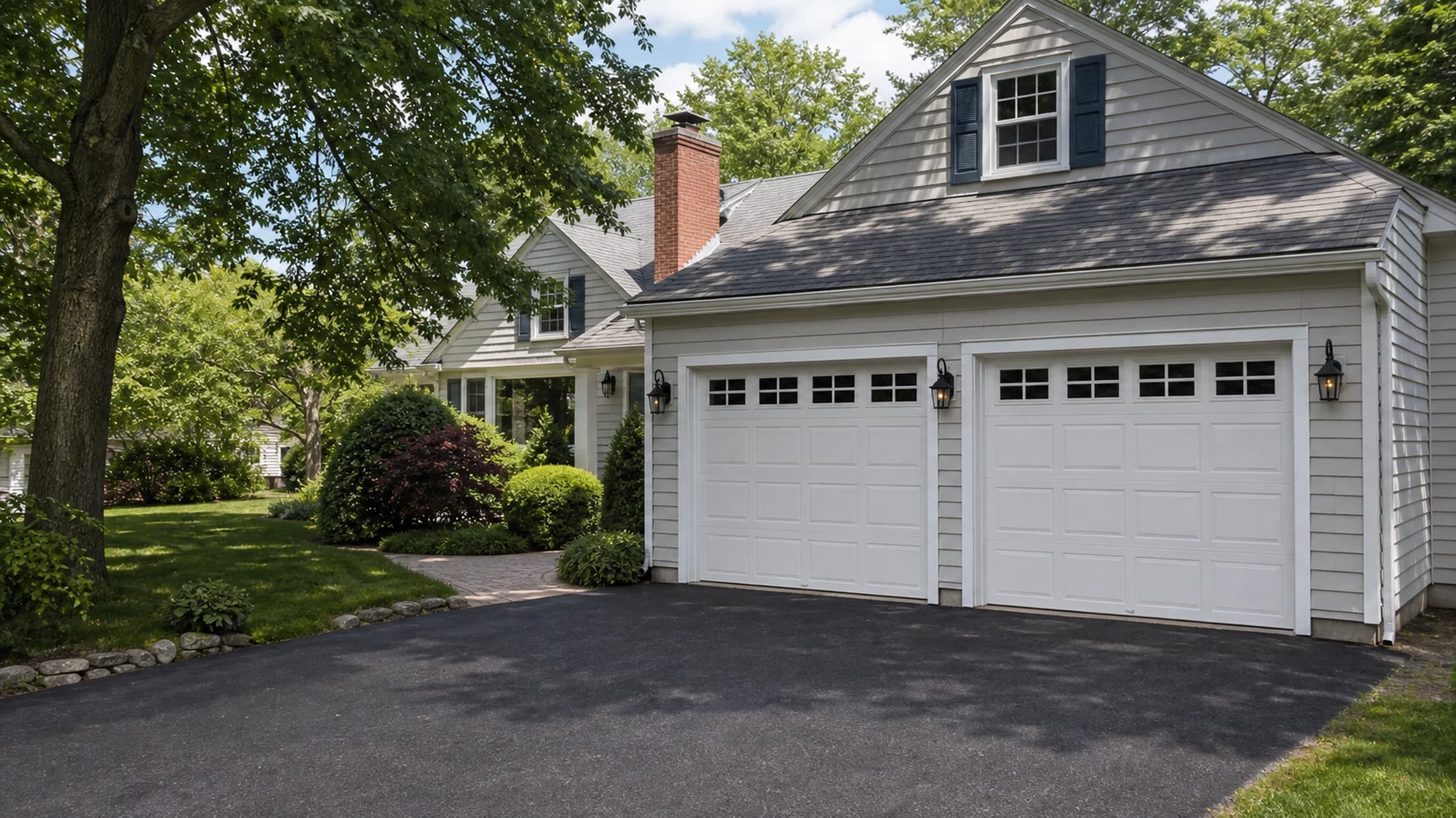 Home with a residential garage door